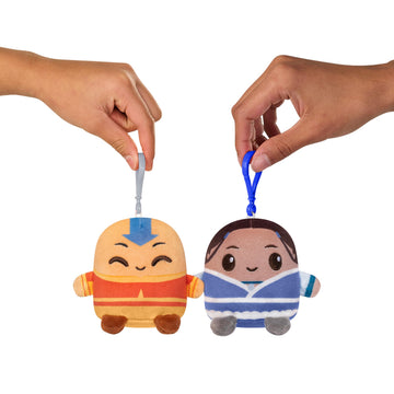 Teeturtle Avatar The Last Airbender Besties Keychains 4 Pack - Novelty Clip-On Plush With Magnetic Hands
