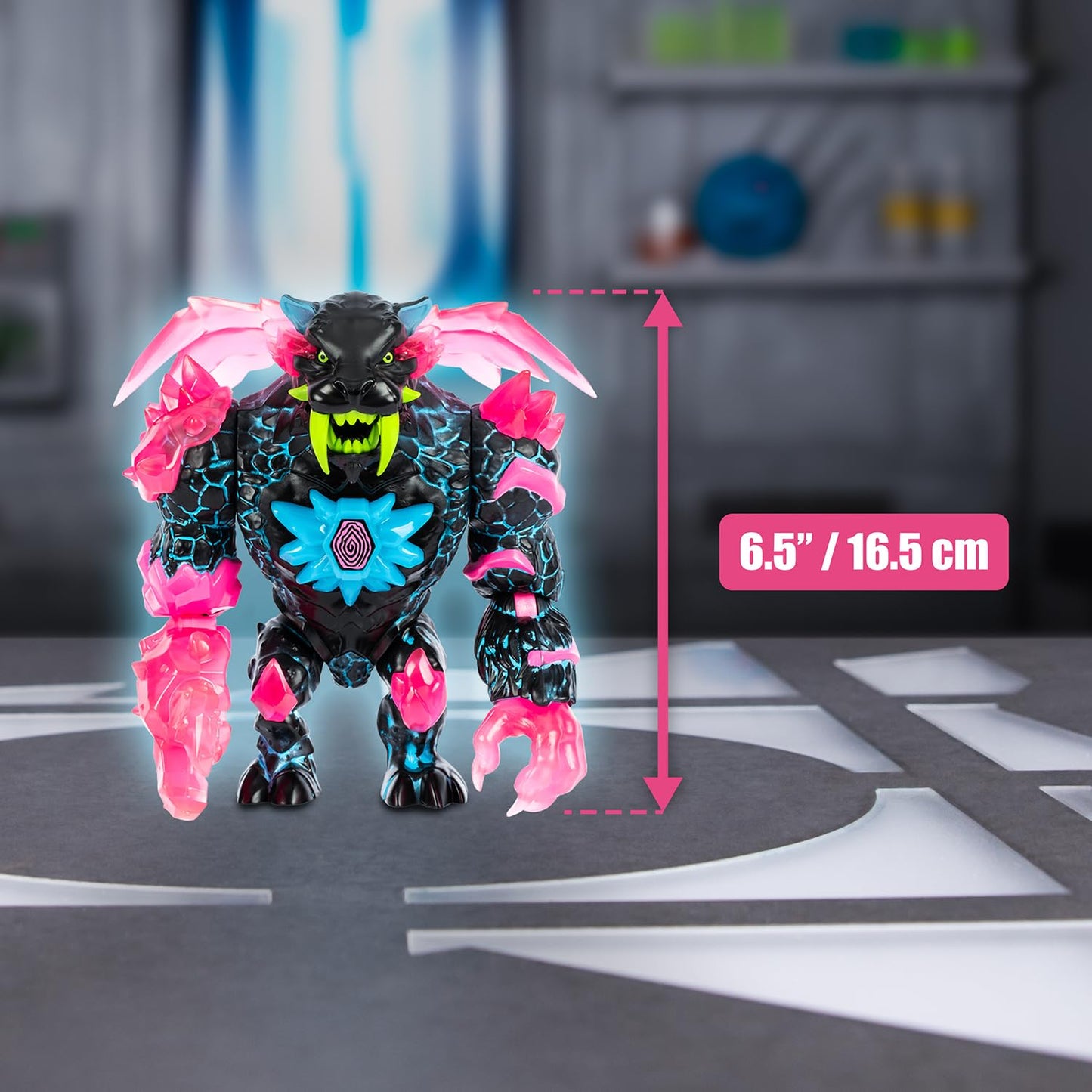 MrBeast Lab Apex Beast Neon Panther Collector Figure, Standing at 6.5 Inches/16.5cm Tall, with Extreme Detailing, Premium Packag