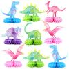Hapibidesign Dinosaur Baby Shower Table Centerpieces - Dinosaur Party Decorations - 12 Pcs Dino Party Honeycomb Centerpieces For
