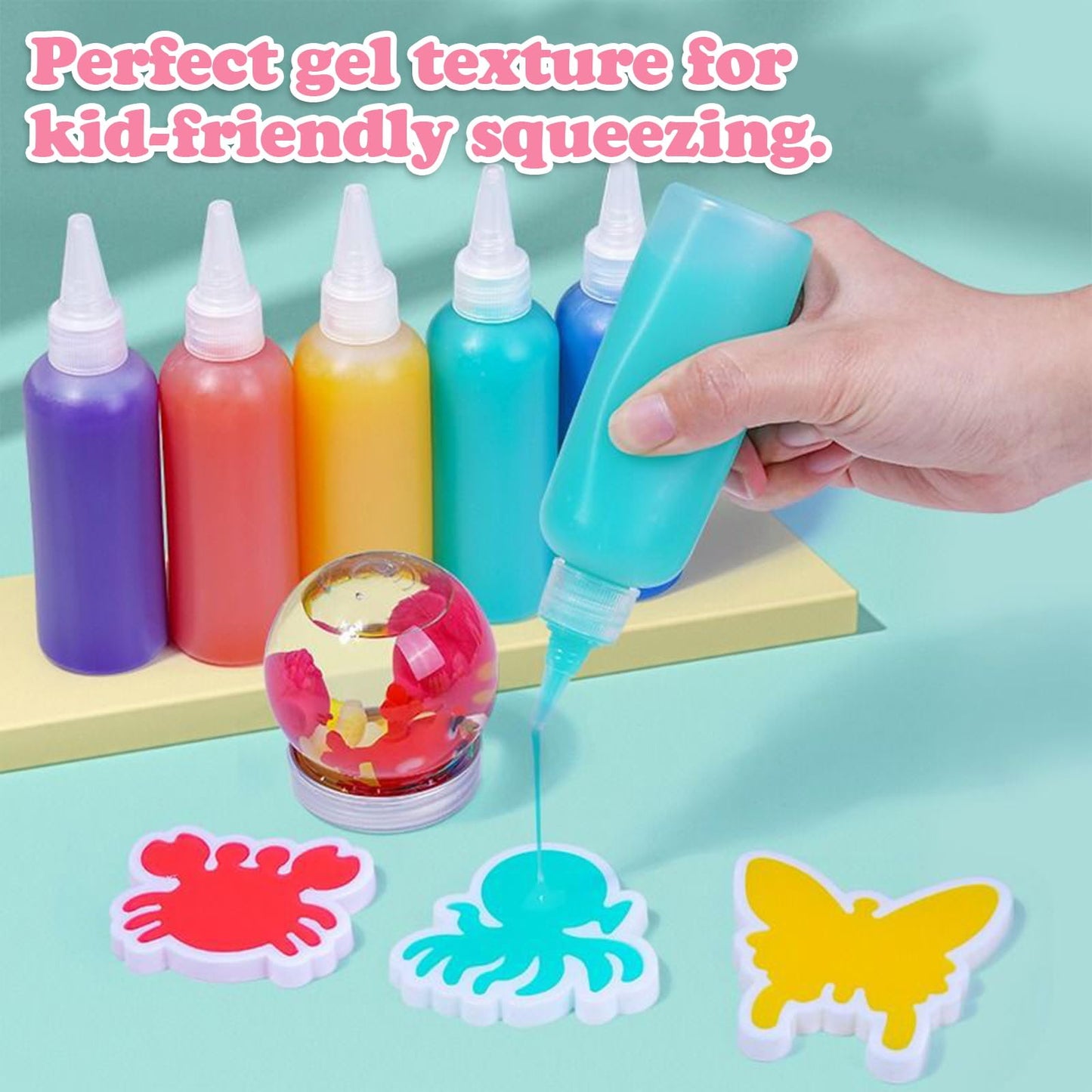 Yichushisu Aqua Fairy Water Gel Refill Kit For Kids-Magic Water Elf Toy-Water Pets Diy Squishy Maker Kit-Craft Kits For Kids-Bir