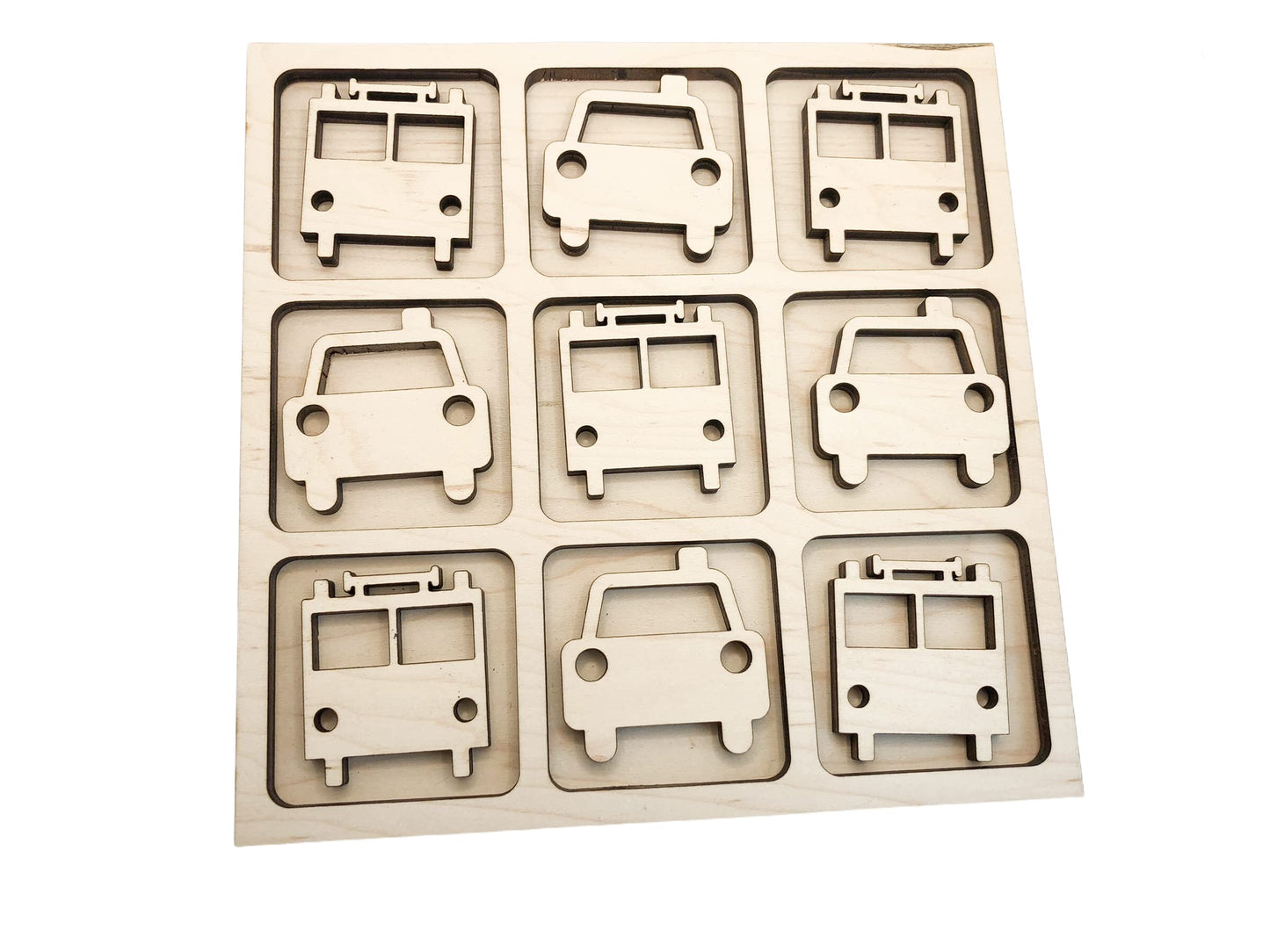 First Responder Themed Tic Tac Toe Board Game, 5X5 Inches Unfinished Wood Diy Painting Craft Kit For Kids With Wooden Avtrboutiq