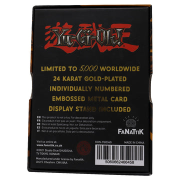 Yu-Gi-Oh! Limited Edition 24K Gold Plated Collectible - Pot Of Greed