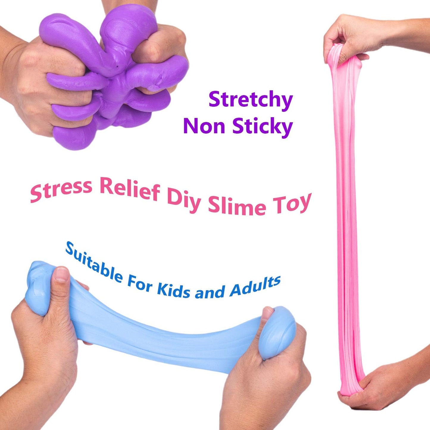 Wuhuaniu Slime Kit With 6 Pack Scented Slime,Watermelon /Unicorn /Blue/Peach Slime,Super Soft And Non-Sticky,Surprise Slime Toys