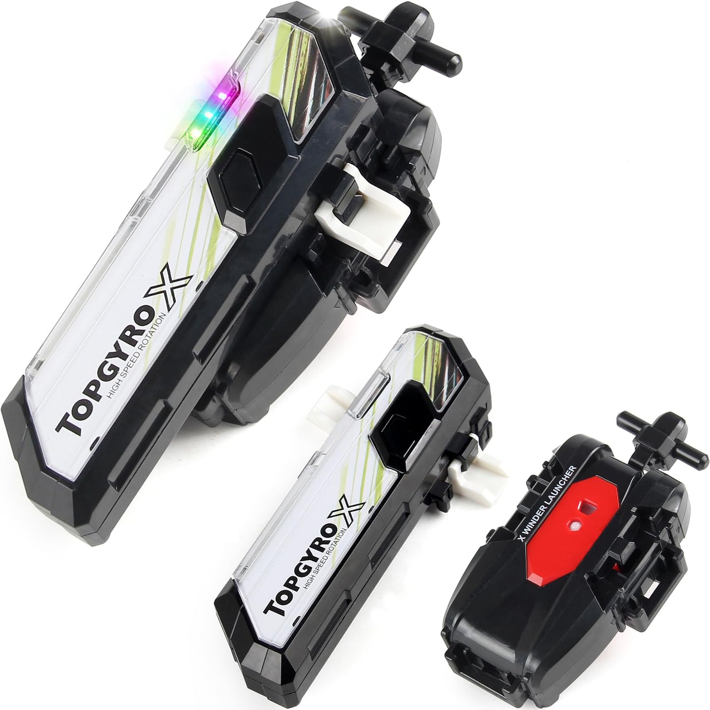 Bey X Launcher And Grip Set, X String Launcher Grip Compatible For Left Spin X Series (Black)
