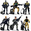 Baimiby Army Men Action Figure Soldiers Toy for Boys Age 4-7 6 Pcs Special Force Action Figure with Military Soldier Playset Army Toy Set for Boys 3+