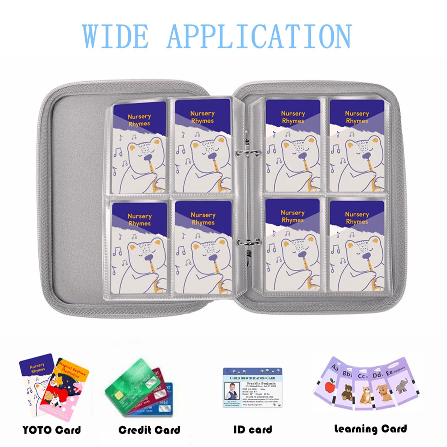 80 Pockets Card Case For Yoto Cards, 4 Pockets Card Holder Case For Yoto Card, Portable Eva Card Storage Folder For Mini Audiobo