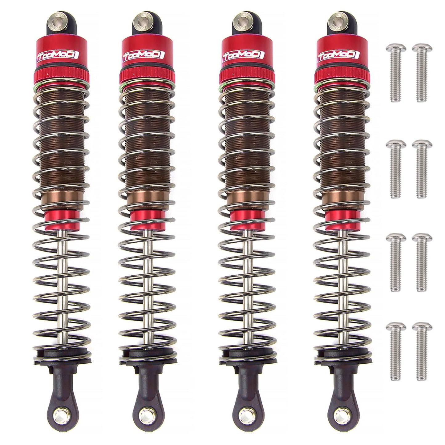 TOOMOD 1/10 100mm RC Oil filled Shock Absorbers kit for Tamiya Bullhead SuperClod Buster TRX4 Axial SCX10 D90 Crawler Buggy Car