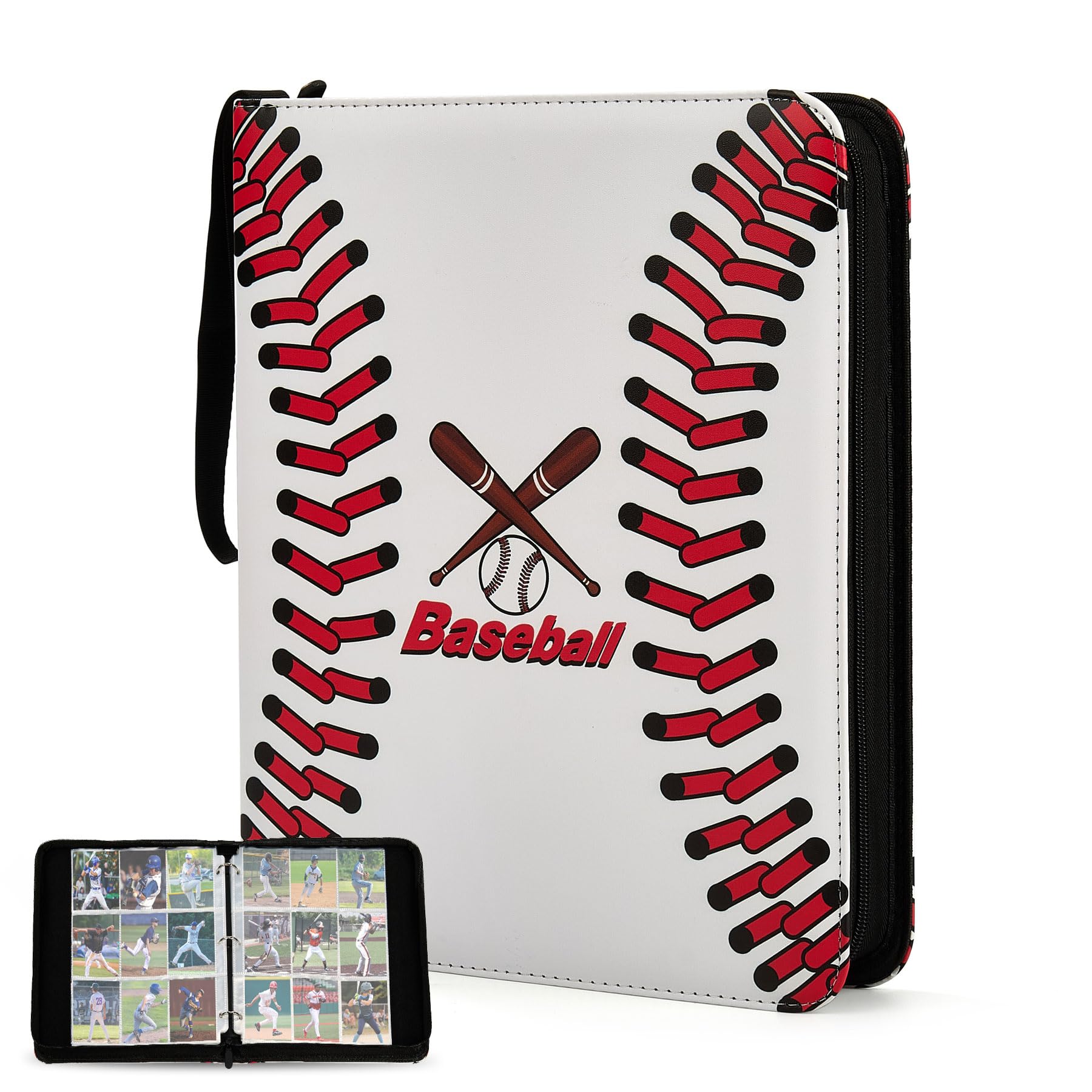 900 Pocket Baseball Card Binder - Card Holder Album with Sleeves for Sports MTG TCG Topps & Game Cards - Portable Gift Case for Boys Girls & 900 Pocket Baseball Card Binder - Card Holder Album with Sleeves for Sports MTG TCG Topps & Game Cards - Portable Gift Case for Boys Girls &