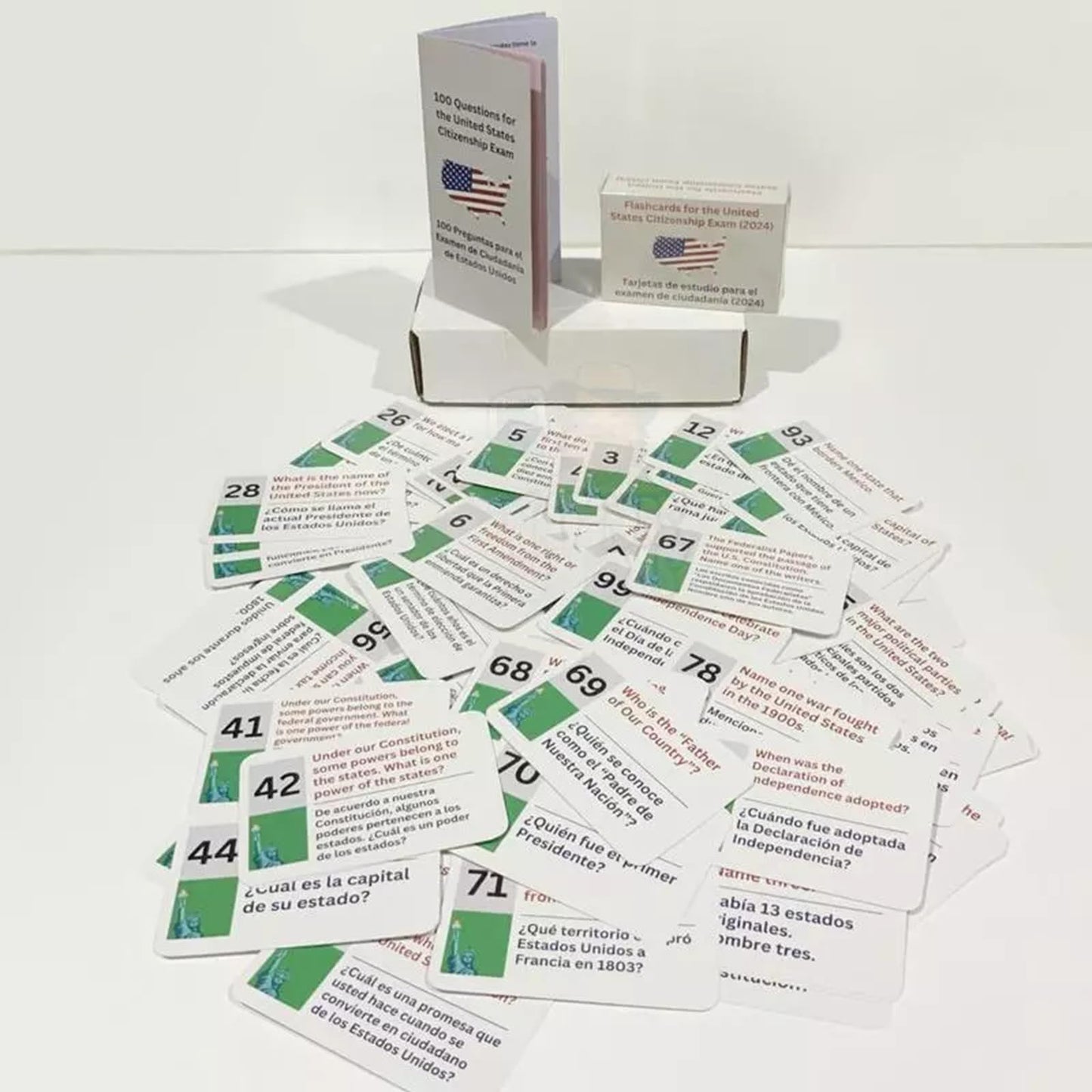 US Citizenship Test Flash Cards 2025, 100 USCIS Civics Questions and Answers, Naturalization Exam Study Guide,US Civics Test Fla