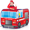 Artcreativity Fire Truck Tent With Carry Bag, Pop Up Indoor Tent For Kids - Fire Truck Pop Up Tent, Indoor Playhouse With 2 Openings, Flat-Folding For Compact Storage, 43.5 X 28 X 26.5 Inches