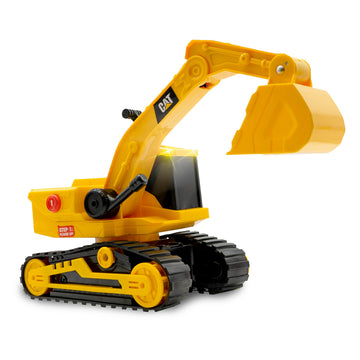 CAT Power Haulers Excavator - Yellow Construction Vehicle with Motion Drive, Lights & Sounds for Kids Ages 3+, Model 82268