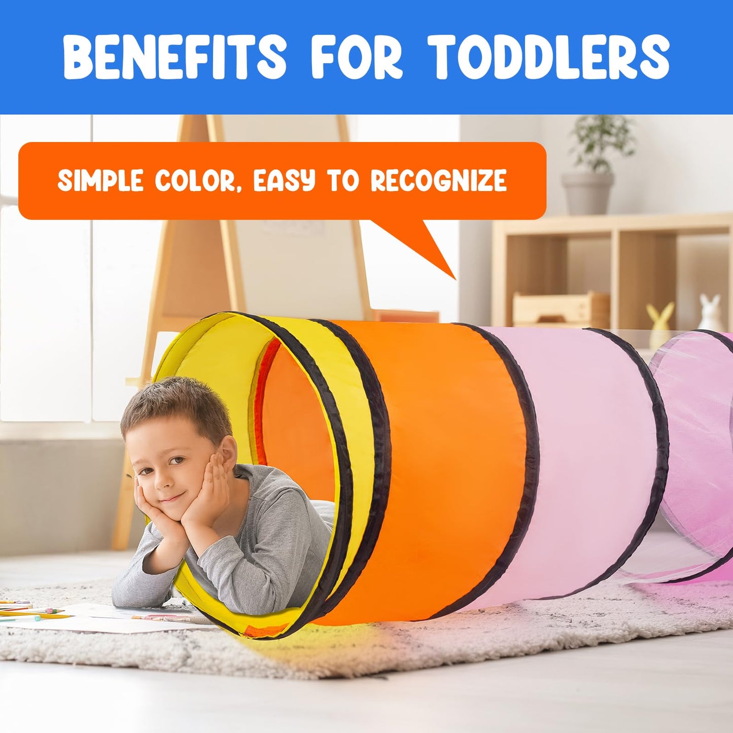 Kids Play Tunnel,Pop Up Crawl Through Tunnel Play Tent For Baby Kids Children Or Pet,Foldable Pop Up Tents With Carry Bag (Pink