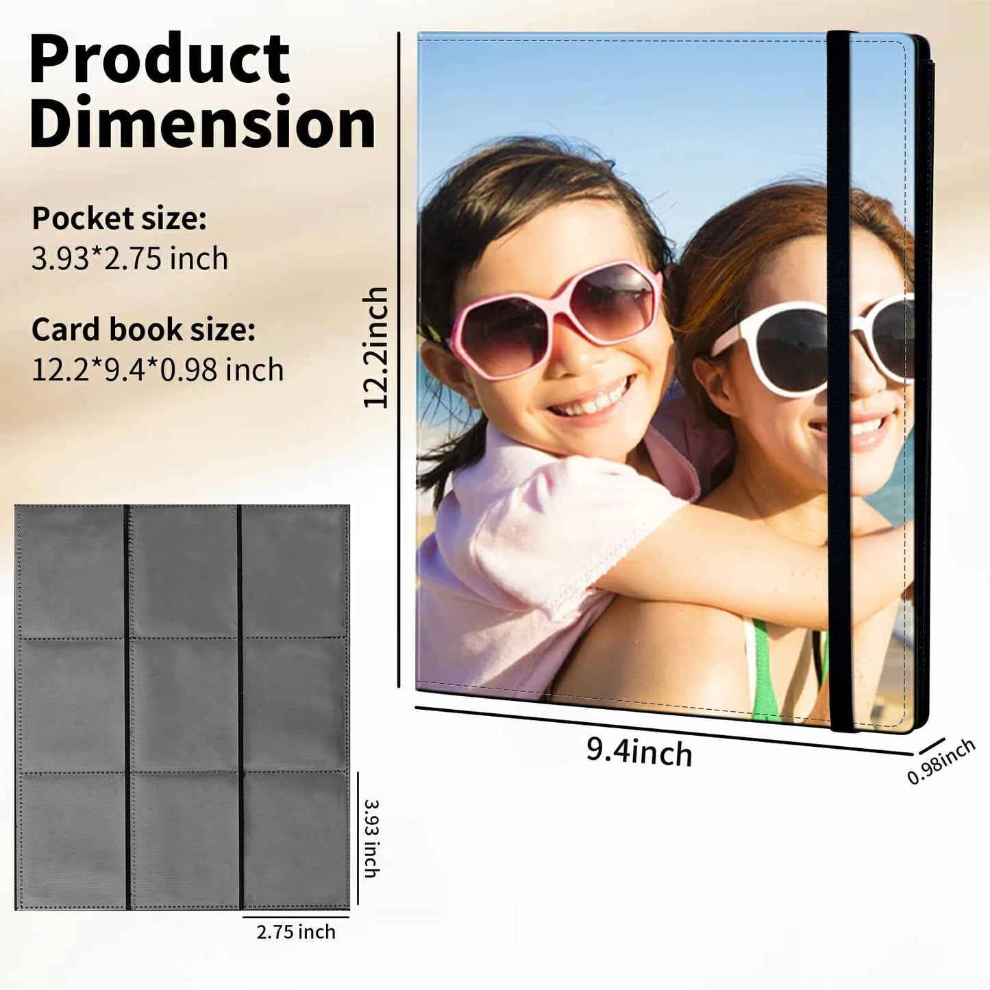 Design Your Own Trading Card Binder, Custom 900 Pockets With 25 Pages, Personalized Photo Phone Pu Card Book Organizer With Elas