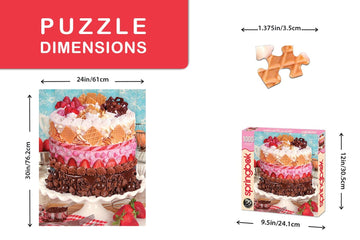 Springbok 1000 Piece Jigsaw Puzzle - Icing on The Cake, Engineered Wood, Multi-Color, Model 33-10815, Made in USA