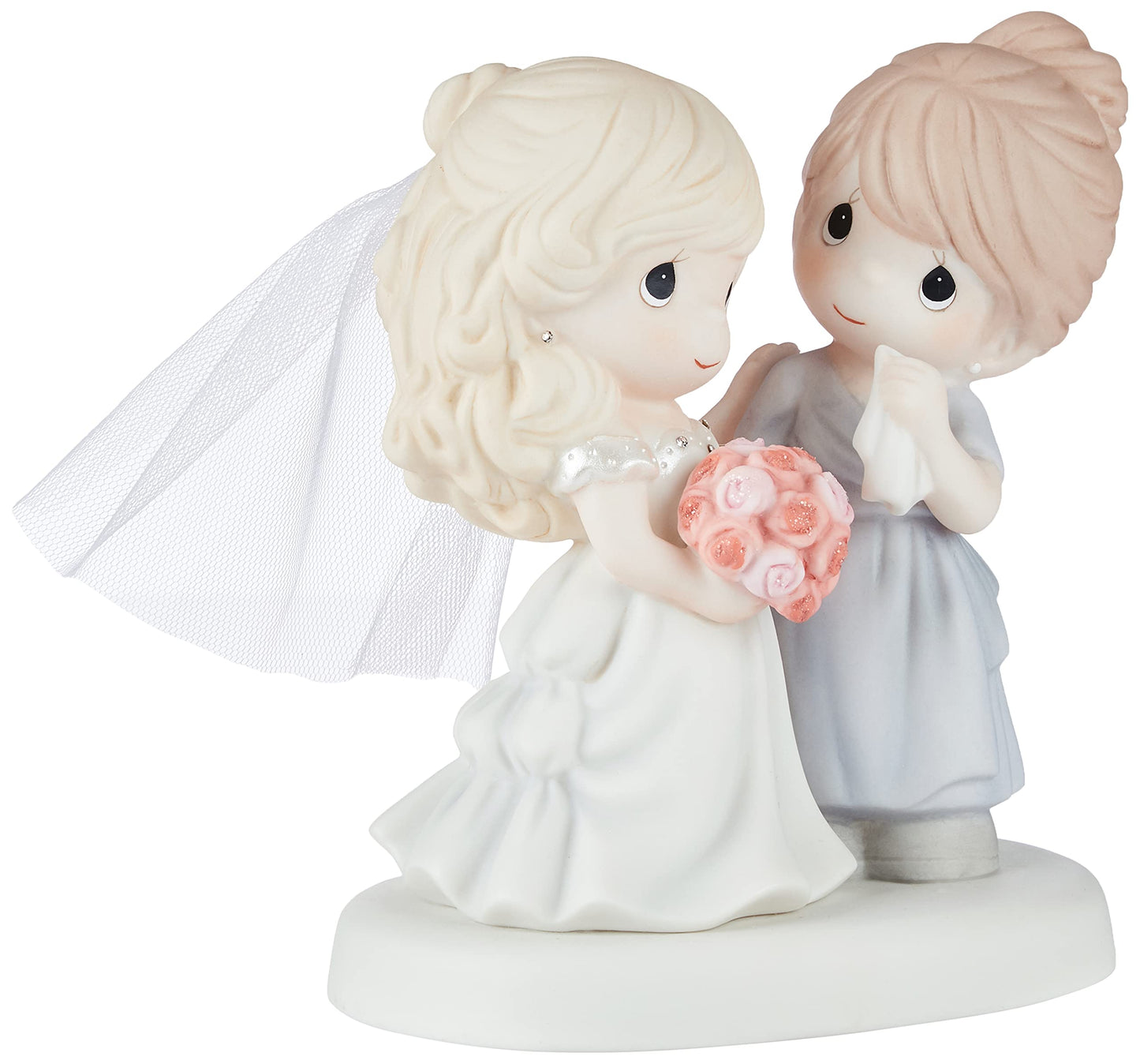 Precious Moments, My Daughter, My Pride, A Beautiful Bride Bisque Porcelain Figurine, Mother And Daughter, 153009