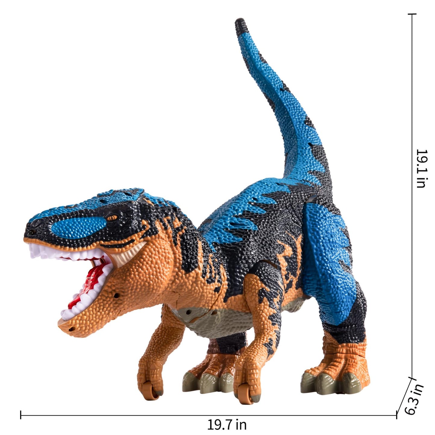 TEMI Large Dinosaur Toys for Kids Boys Toddlers 3 4 5 6 7 Years, Tyrannosaurus Dinosaur with Mist Spray, Light and Sound, Big Di