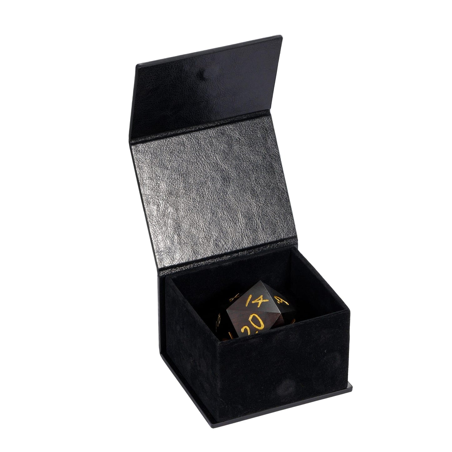 Hddais 50Mm Ebony Wood D20 Dnd Dice, Large D20 Dice D&D Polyhedral Dice With Gift Case For Dungeons And Dragons Role Playing Gam