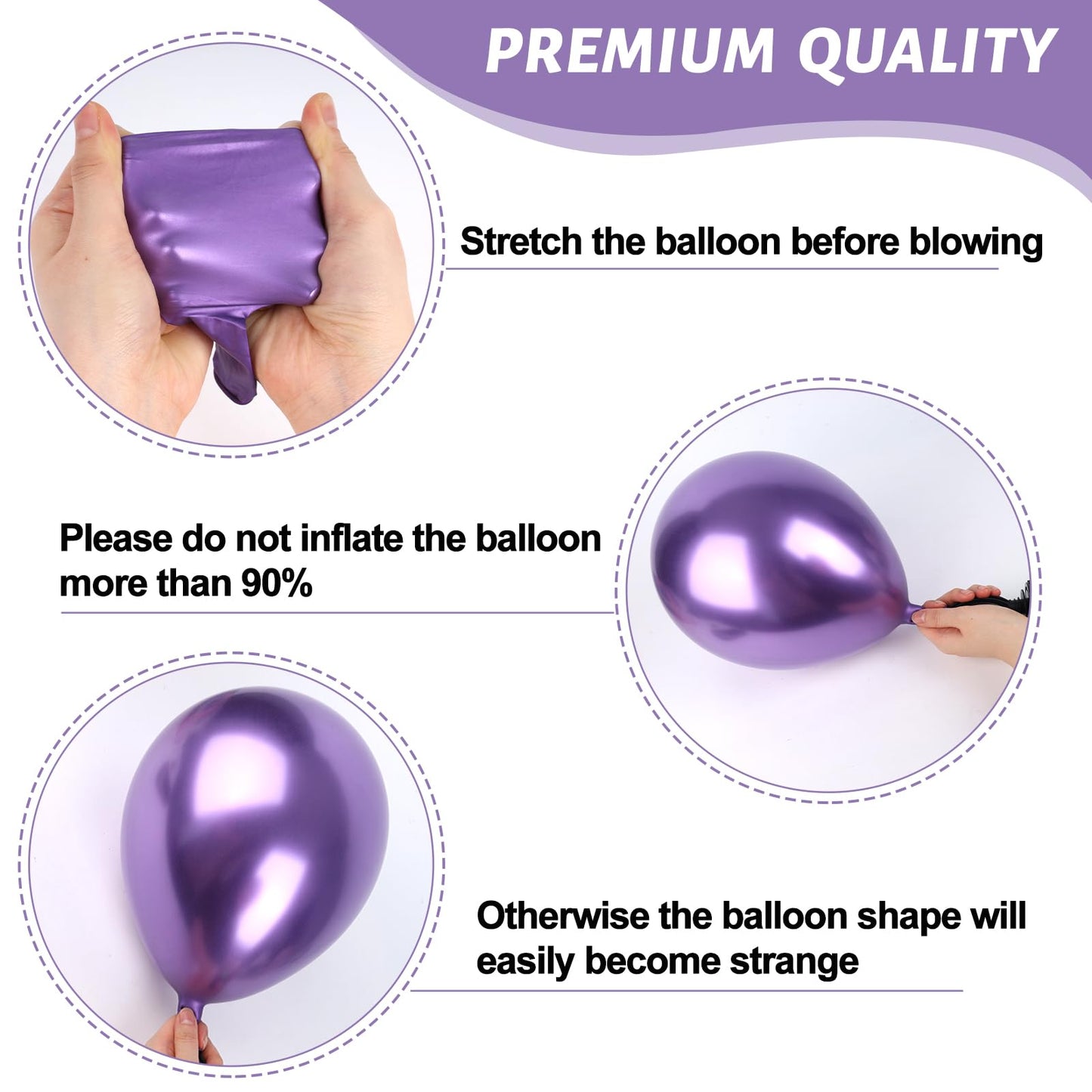 Lovestown 60Pcs Pink Purple Balloons, 12 Inches Metallic Violet Garland Arch Kit Confetti Latex Balloons With Ribbon For Girls Birthday Baby Shower Wedding Party Decorations