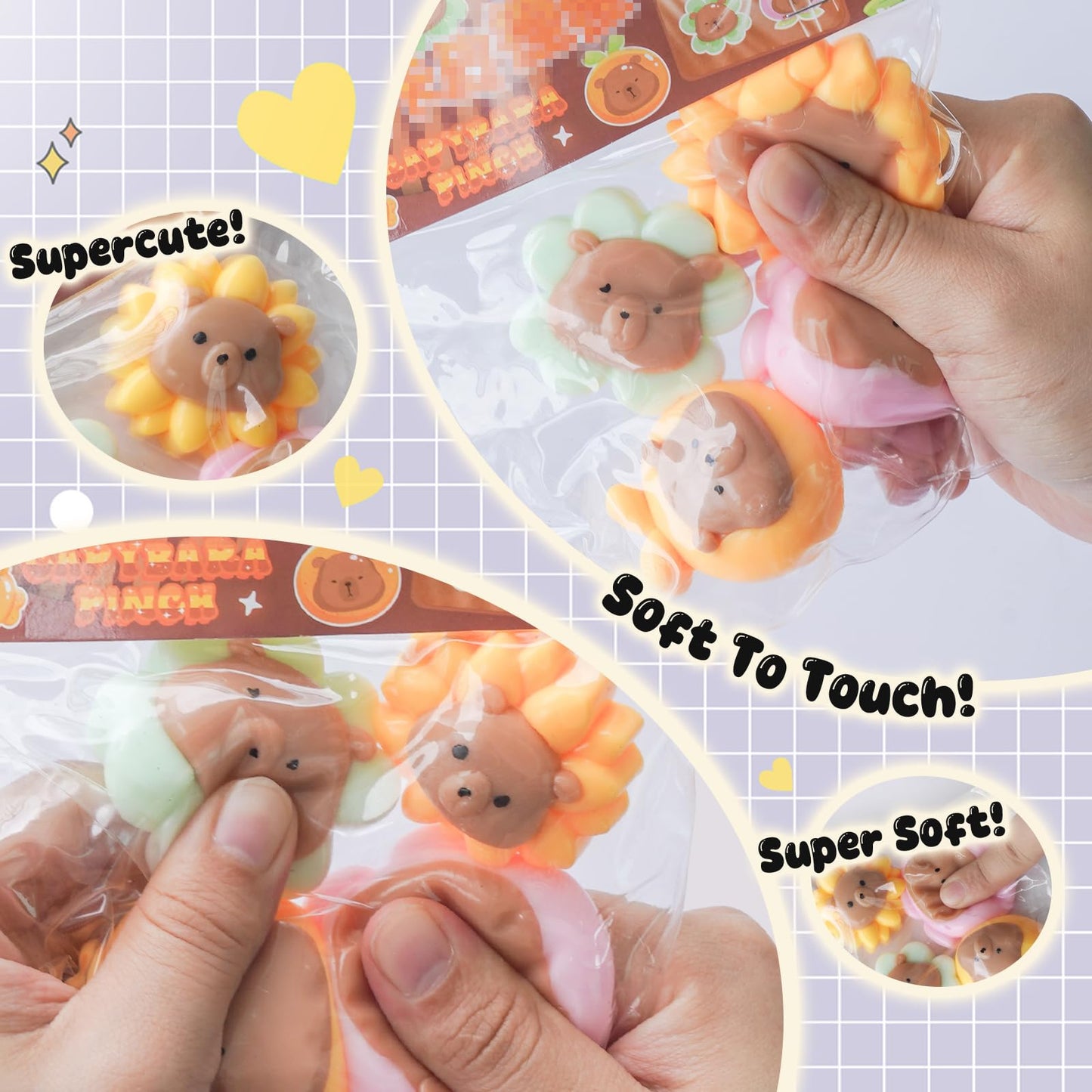 Taba Squishy Toys Cat Paw Cute Kawaii Squeeze Toys Sticky Squishy Fidget Toys Silicone Squeeze Toy for Stress Relief Cute Soft Toys Best Gift for Anniversary (4pcs)