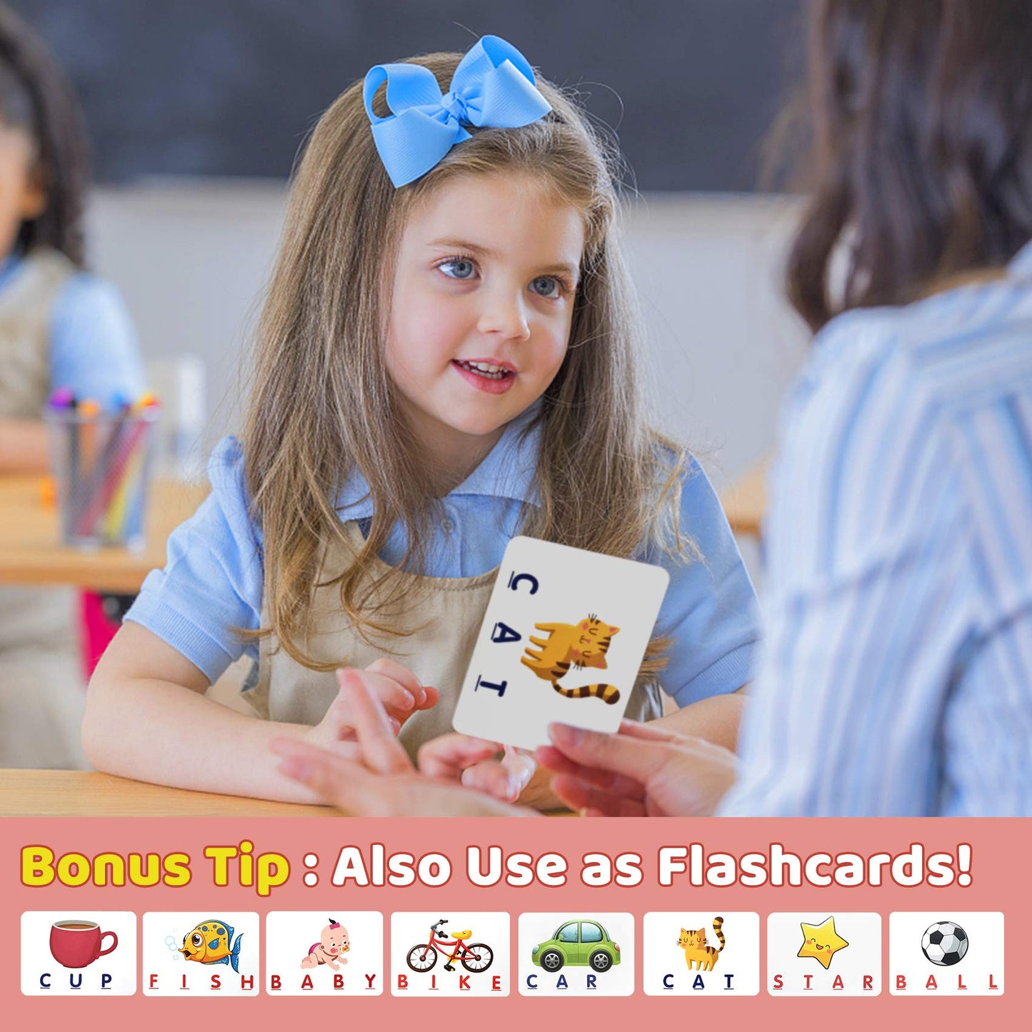 Hahagift Educational Toys For 2-5 Year Old Girl Gifts, Matching Letter Learning Games Activities, Christmas Birthday Gift For Toddler Kids Age 2 3 4 5 Year Olds Girls
