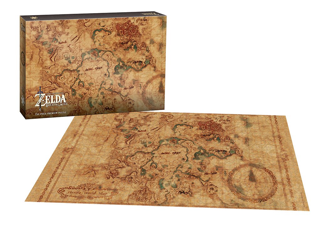 Usaopoly Zelda Breath Of The Wild Hyrule Map 750 Piece Puzzle | Art From The Legend Of Zelda Breath Of The Wild Video Game| Offi