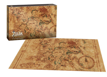 Usaopoly Zelda Breath Of The Wild Hyrule Map 750 Piece Puzzle | Art From The Legend Of Zelda Breath Of The Wild Video Game| Offi