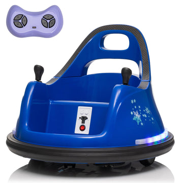 FINITO 12V Ride On Electric Bumper Car for Kids with Remote Control, 360 Degree Spin, LED Lights, Music, Safety Belt for Age 3+