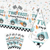 Rejoice Bunny 3Pcs Two Fast Tablecloths For Kids Boys 2Nd Birthday Party Decorations Two Fast Two Curious Racing Car Bday Table