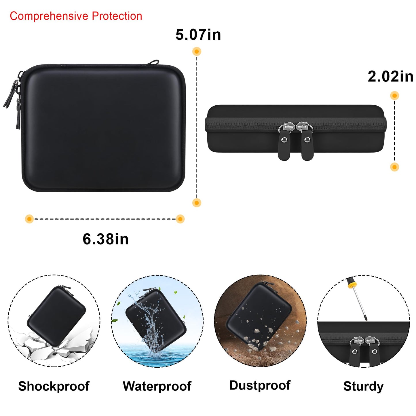 Elonbo Carrying Case For Anbernic Rg40Xxv/ Rg405V/ Rg406V Retro Handheld Game Console, Anbernic/ Giipgoop Rg 40Xxv Portable Gami