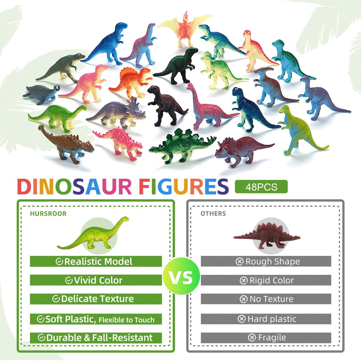 Hursroor Dinosaur Party Favors For 24 Kids, Dinosaur Birthday Party Supplies, Dinosaur Goodie Bags For Birthday Party Favors, Di