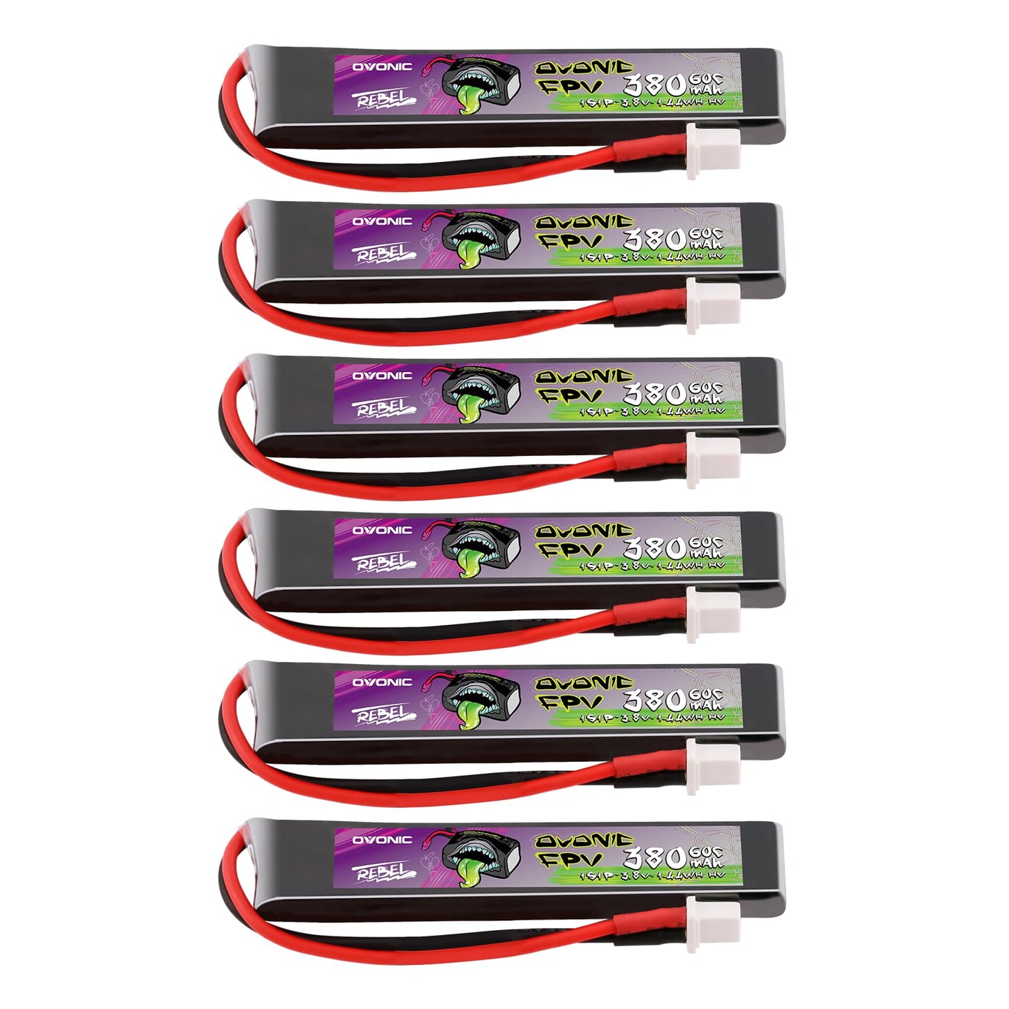 Ovonic 1S 380Mah Lipo Battery 3.8V 60C High Voltage Battery With Bt2.0 Plug For Rc Car Truck Rc Vehicles Boat Drone Rc Airplane