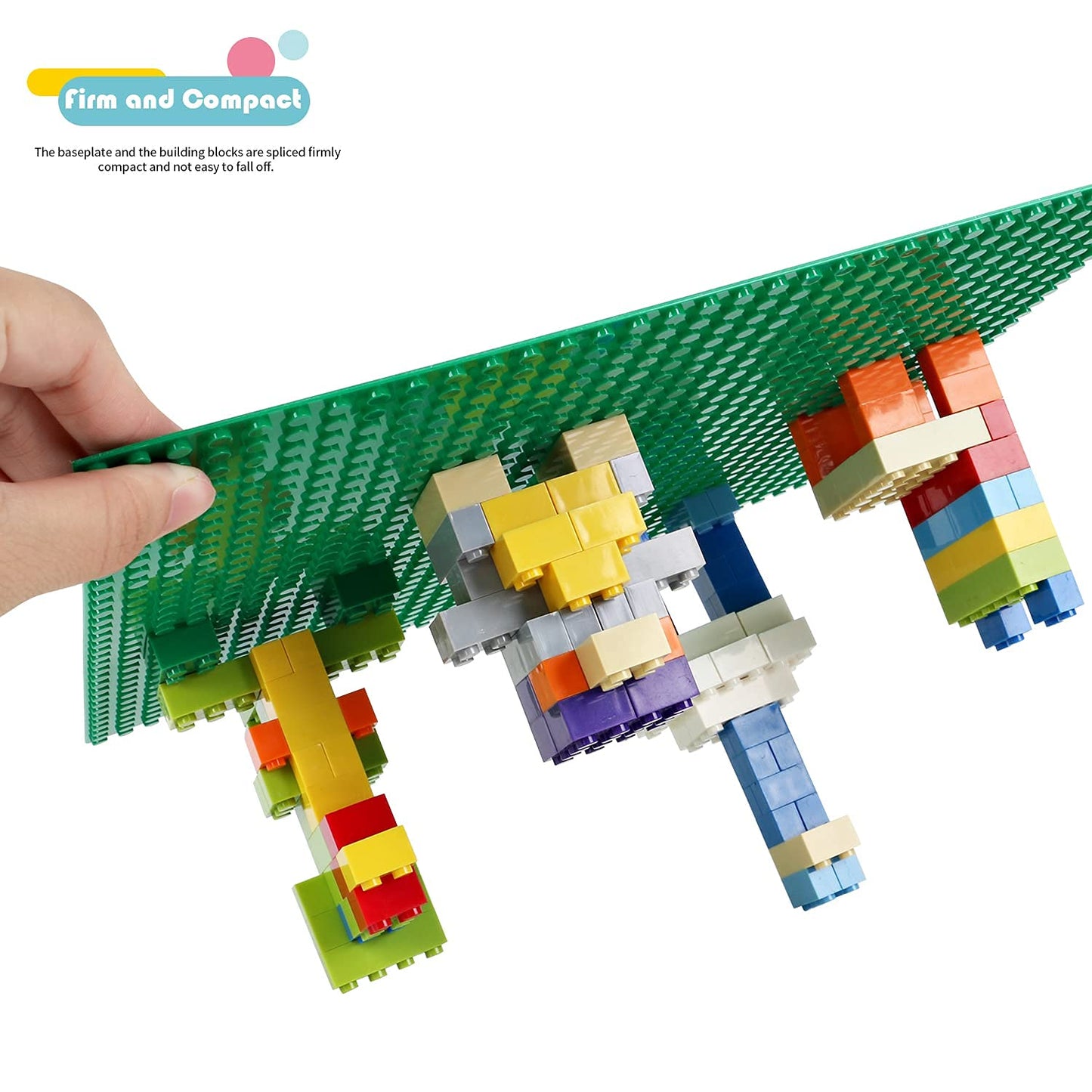 Base Plate Building Platforms For Building Bricks Compatible With Lego Classic, 10 ''X 10'' Single-Side And 10 ''X 5'' Double-Si