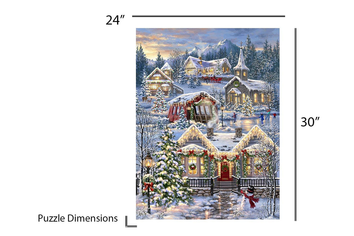 Springbok'S 1000 Piece Jigsaw Puzzle Christmas Village - Made In Usa