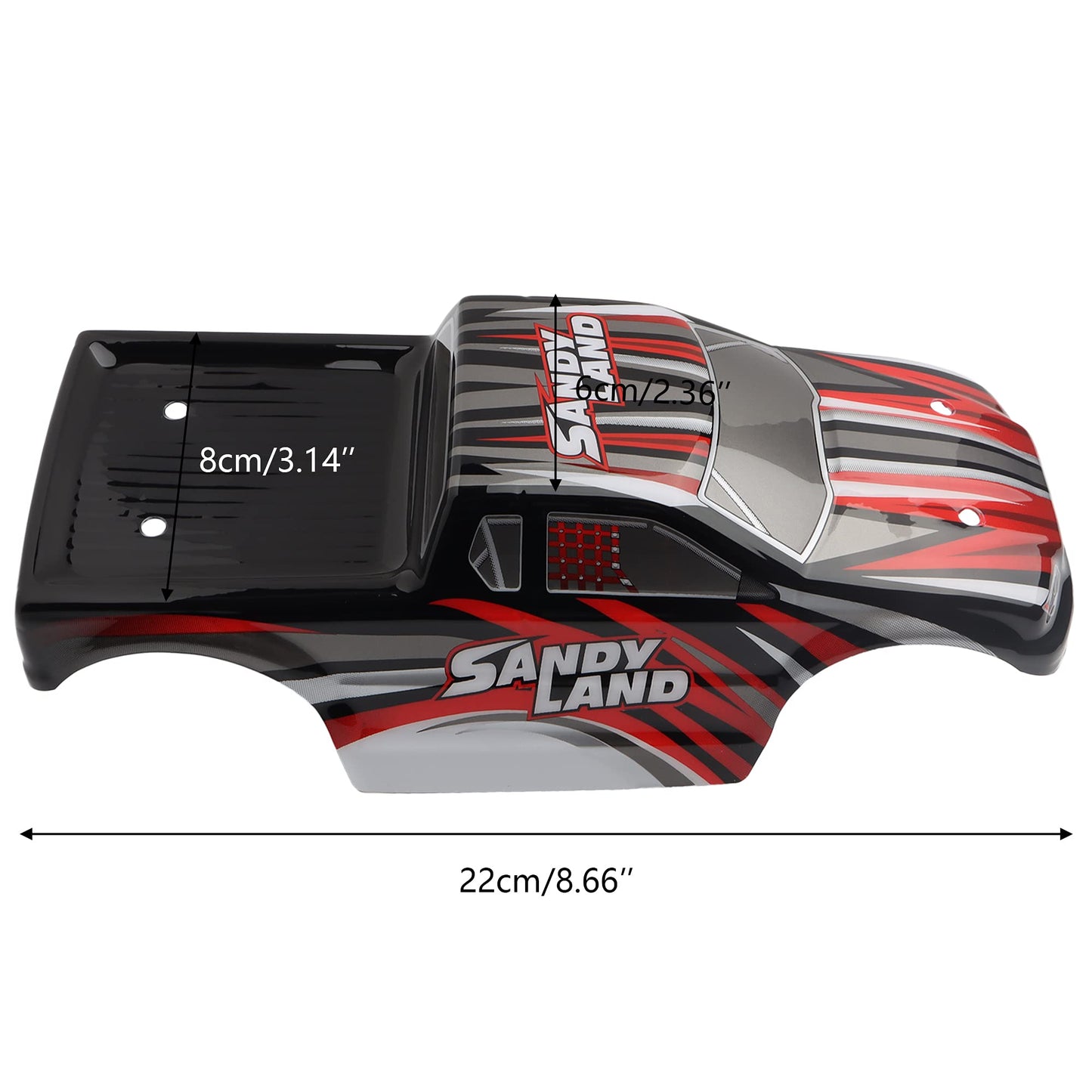 GDOOL 9300 RC Car Shell Body Cover PX9300-23 Accessories Spare Parts for 1:18 9300 9304 RC Cars (Red)