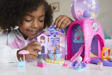Polly Pocket Gumball Bear Travel Toy Playset with 2 Micro Dolls & 26 Accessories, Multicolor, Model HJN90, Plastic