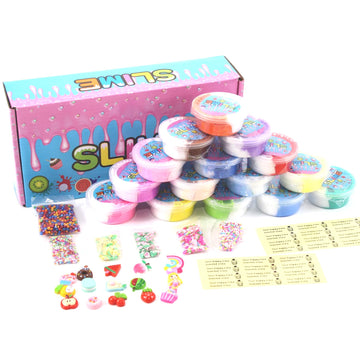 15 Pack Two-Toned Butter Slime Kit For Girls,Super Soft And Non-Sticky Toy,Diy Educational Slime Toys For Kids,Party Favor For K