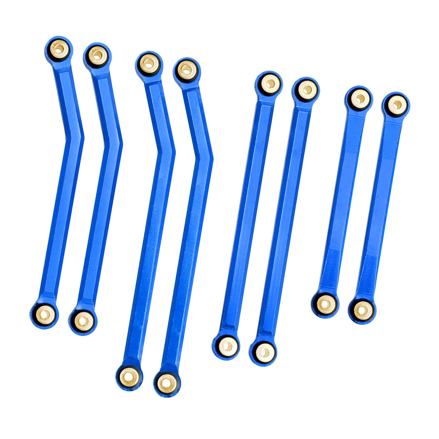 GoHobby High Clearance Steering Links Set for Axial SCX24 C10 AXI00001 Wrangler JLU AXI00002, 8PCS (Blue)