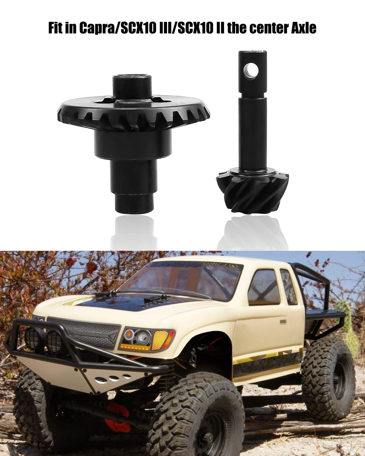 8T/27T HD Steel Overdrive Gear Set Fits for Capra SCX10 II SCX10 III