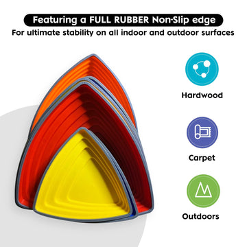 Stepping Stones For Kids 11Pcs Anti-Skidding Stepping Stones Set Balance Stepping Stones Indoor & Outdoor Kids Fitness Equipment Promotes Balance Coordination & Strength (Classic)