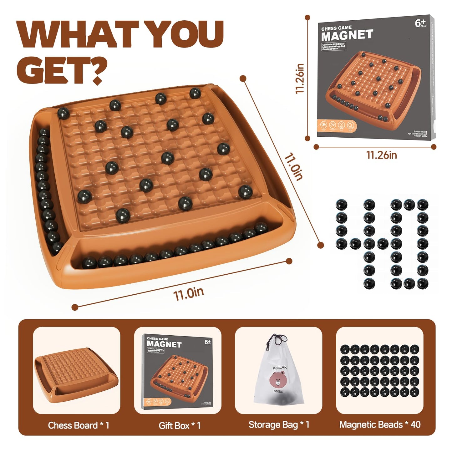 Magnetic Game Chess, Magnet Game Board Games For Kids 6-8-12, Magnet Chess Game For Adults, Family Game For Kids And Adults, Mag