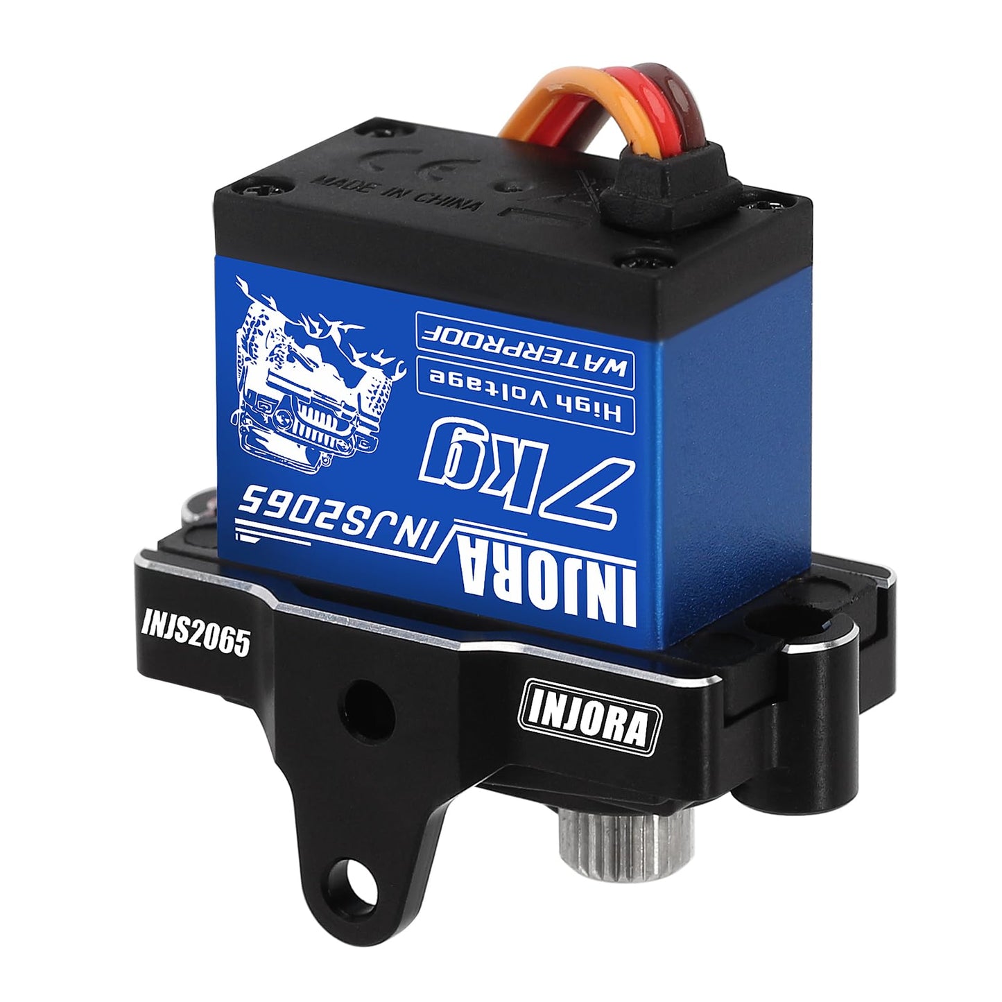 Injora 7Kg Servo Injs2065 With Mount And Servo Horn For Trx4M Trx4Mt 1/18 Rc Crawler Upgrade Parts, High Torque Waterproof