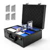 Kabinka Top Loaders Storage Box for 3" X 4" Cards, Aluminum, Black, Holds 600+ Top Loaders, with Combination Lock
