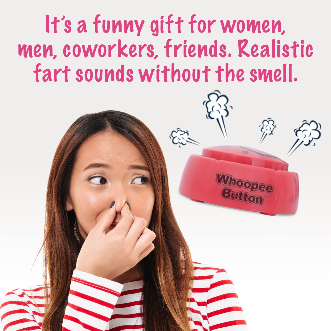 NOVELTY888 TALKING BUTTON Fart Machine Funny Fart Noise Maker | Whoopie Cushion Desk Toy | Plays 21 Realistic & Loud Fart Sounds