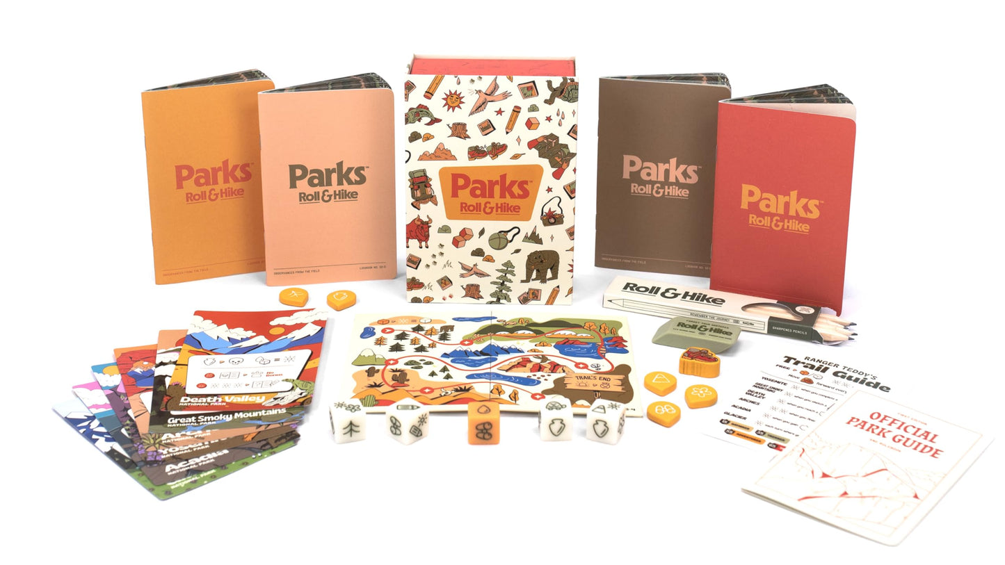 Keymaster Games Parks Roll & Hike - Strategic Dice Game for 1-4 Players - Travel-Friendly Fun for Family Game Night, Ages 10+