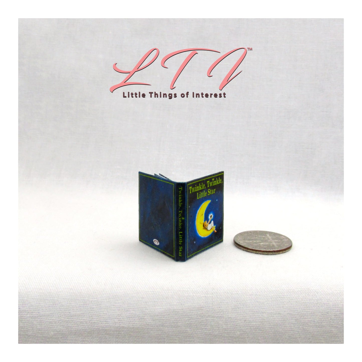 Miniature Children Story Book 1:12 Scale Illustrated Readable Book Twinkle Twinkle Little Star Mini Dollhouse Accessories By Lit