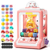 Jovow Rabbit Claw Machine for Kids, Mini Vending Game, Pink, Medium, Model 33506, Includes 30 Mini Toys and Music
