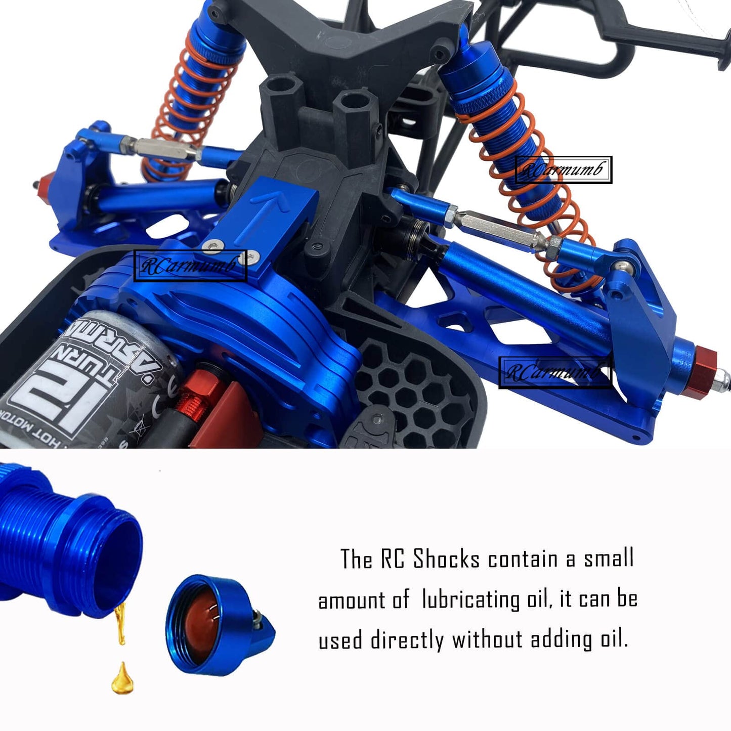 Alloy RC Shocks,Caster Block,Steering Blocks,Rear Stub Axle Carriers Upgrades for 1/10 Arrma Granite/Senton 4x4 3S Blx & Mega 55