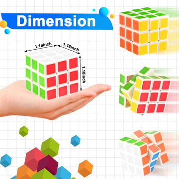 Goldge 60 Mini Cube Puzzles, 1.18In 3X3, Fun Party Favors For Kids - School Rewards & Classroom Prizes, Perfect For Birthdays, E