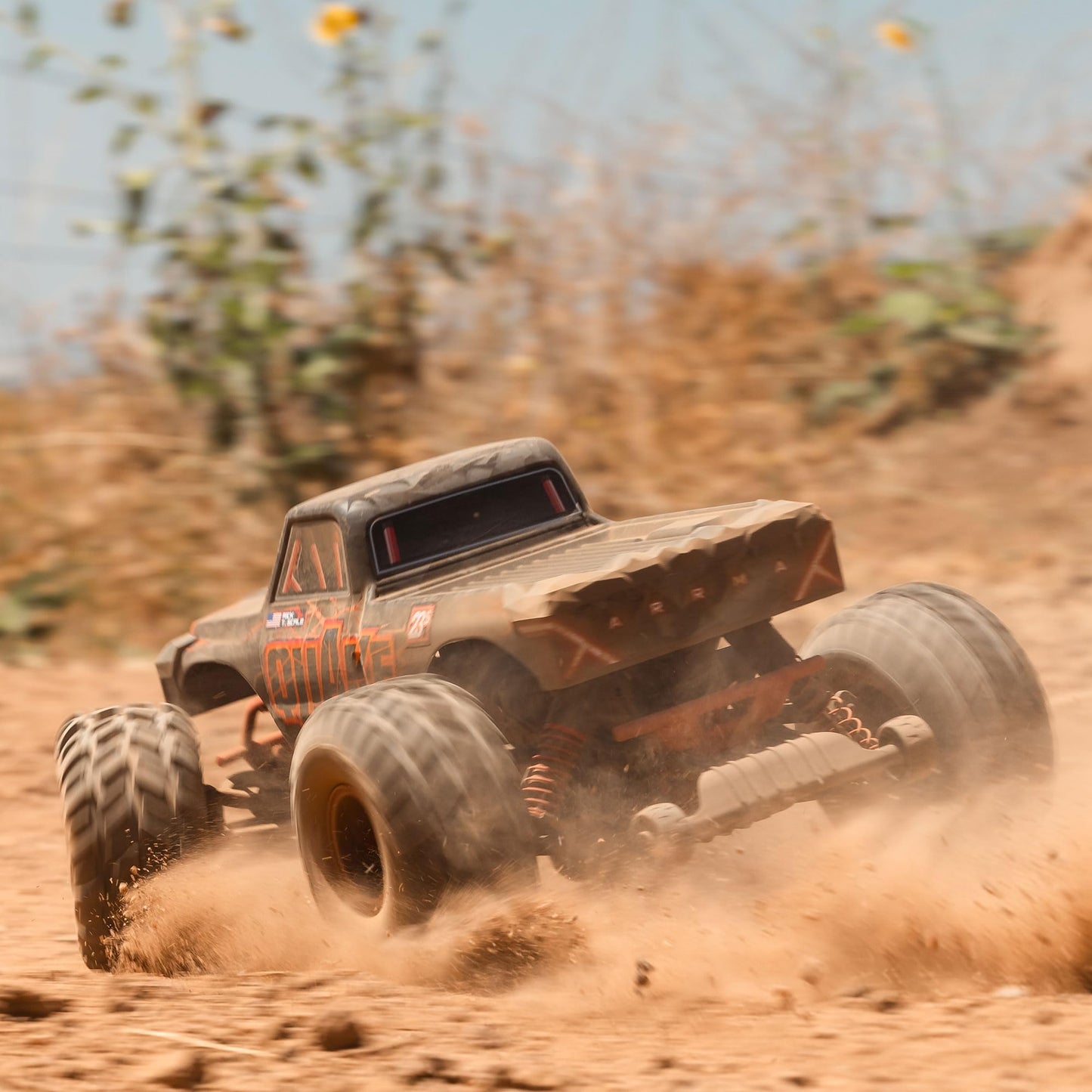 ARRMA RC Truck 1/10 Quake 223S 2WD RTR (Battery and Charger Not Included) Brushless Monster Truck, Red, ARA3537T1