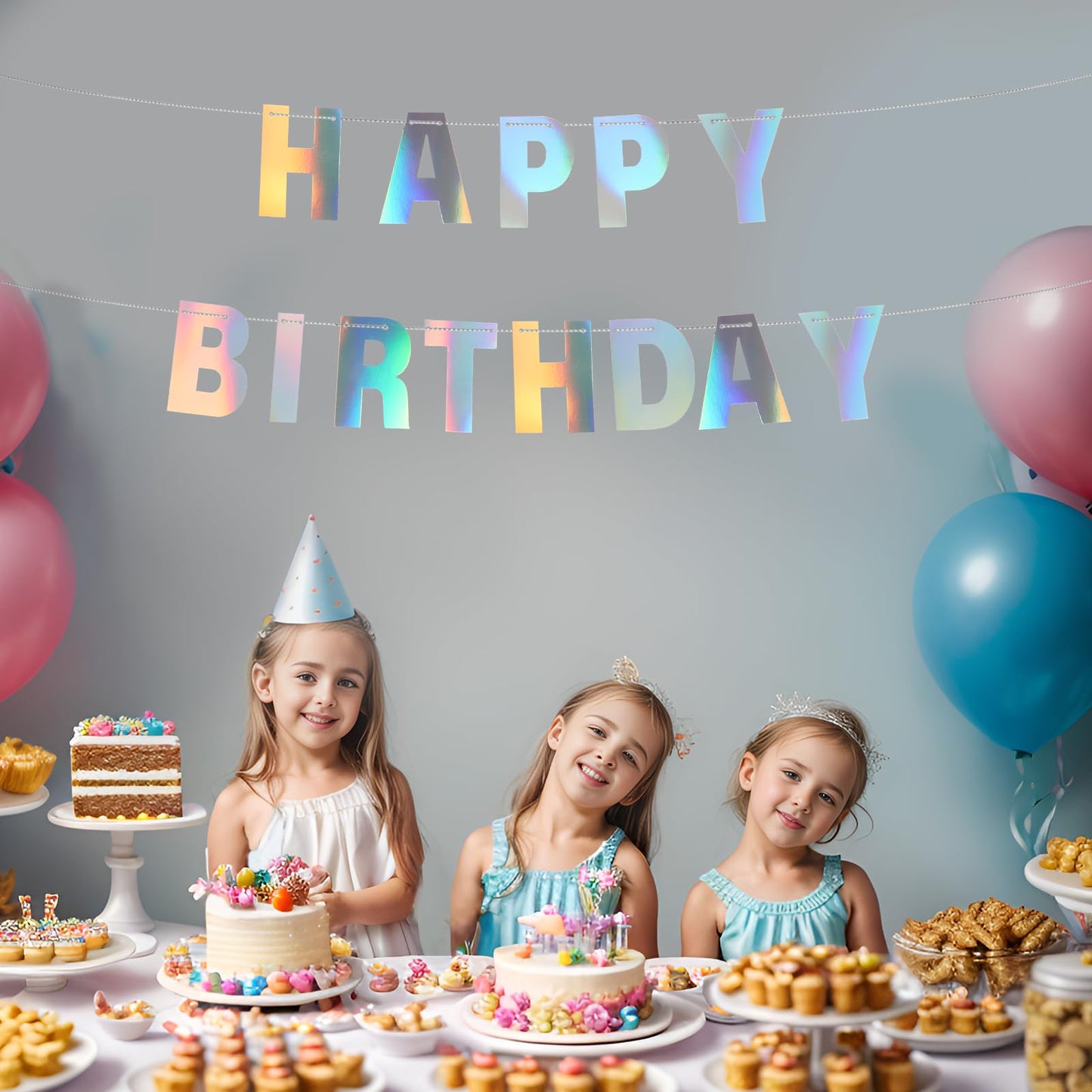 Diy Banner Kit With Letters Banner Letters Holographic Customizable Birthday Banners Graduation Banner Custom Party Hanging Banner For Graduation Wedding Party Baby Shower Decoration (Holographic)